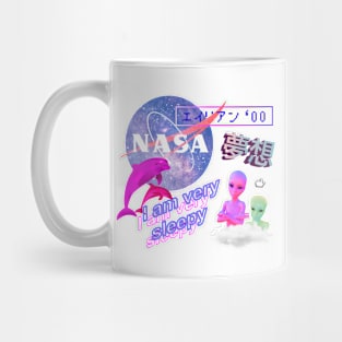 Nasa aliens vaporwave Mug